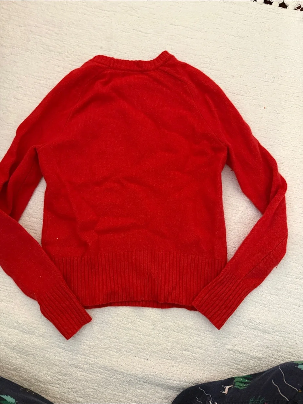J. Crew Bright Red Crewneck Sweater